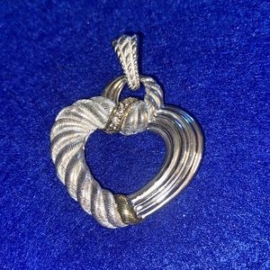 Judith Ripka sterling silver and gold plated 💛heart shaped pendant